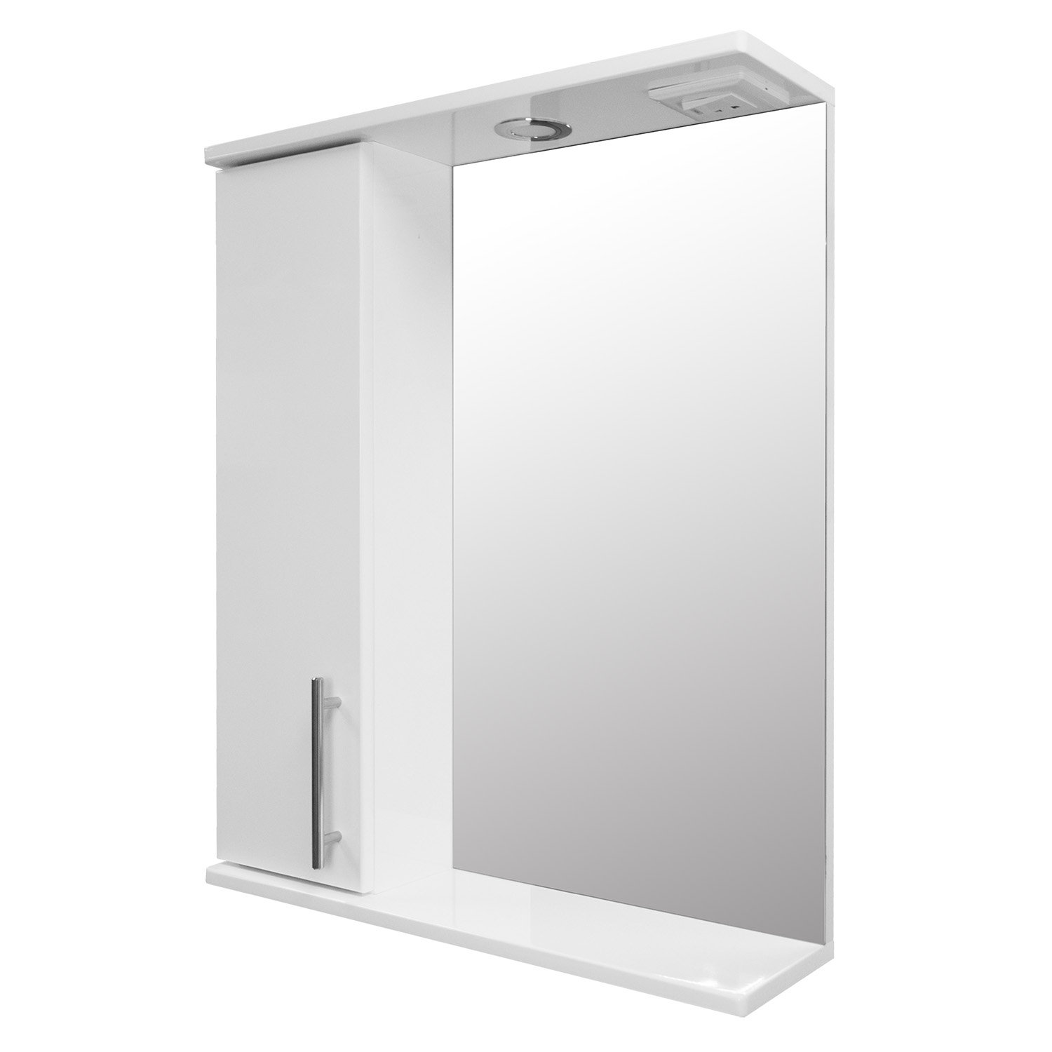 Приобрести loranto зеркало-шкаф karina 60 60х74,5 см, с подсветкой, левостороннее, белое (cs00086508)
