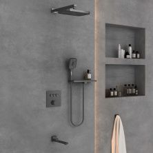 Vincea Встраиваемая душевая система , оружейная сталь VSFW-4311RGM