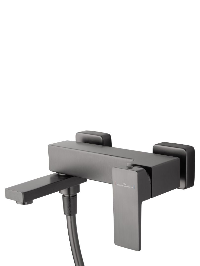 Приобрести смеситель для ванны с душем wonzon & woghand cube 2.0, темный графит (ww-88037068-bgm)