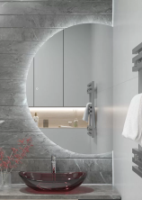 Continent Зеркало с подсветкой Jill 80х120 см, белое