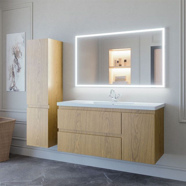 Приобрести caprigo тумба с раковиной forte-albero 120 см, правая, дюна, шпон