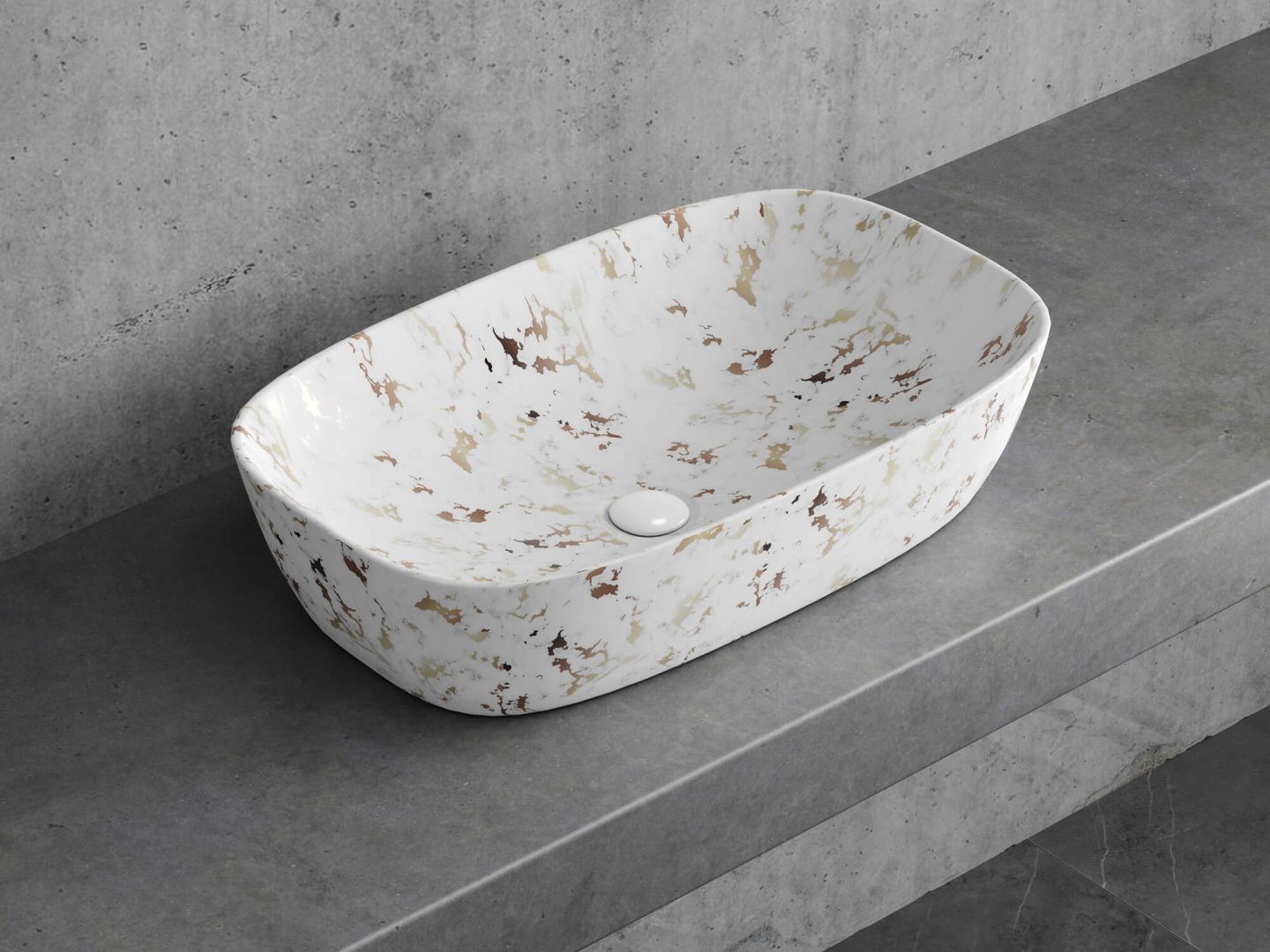 Приобрести hayzburg накладная раковина чаша 60х38 см, мрамор, hb-0029-2
