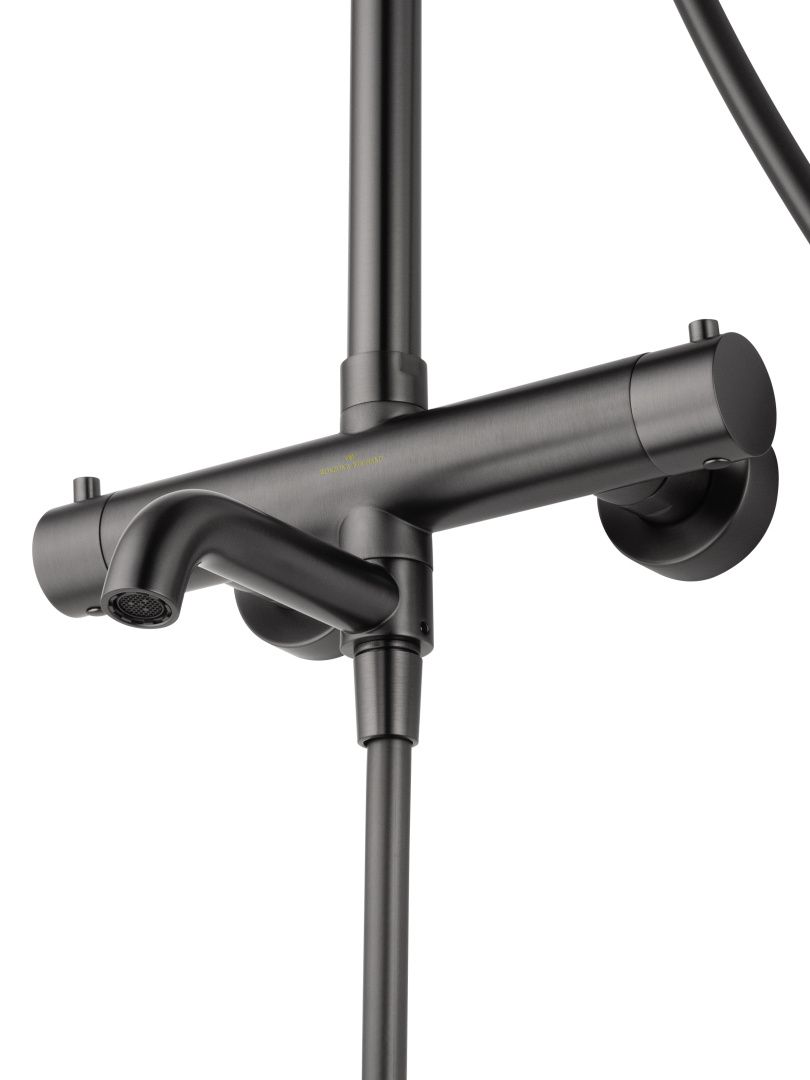 Приобрести душевая система с термостатом wonzon & woghand stick, темный графит (ww-88739903-bgm)