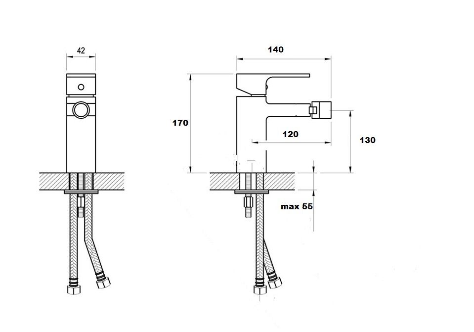 Приобрести смеситель для биде bronze de luxe grani w980, хром