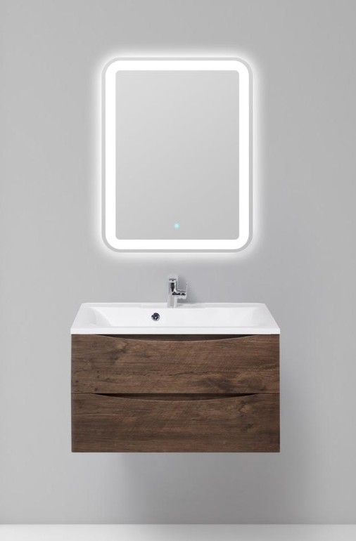 Приобрести тумба подвесная с раковиной belbagno marino-900-2c-so-rw-p 90 см, rovere moro