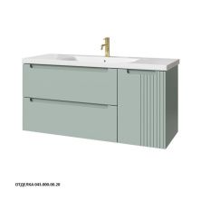 Caprigo Тумба с раковиной TERMIN-Smalty META 120 см, правая, зеленая, эмаль