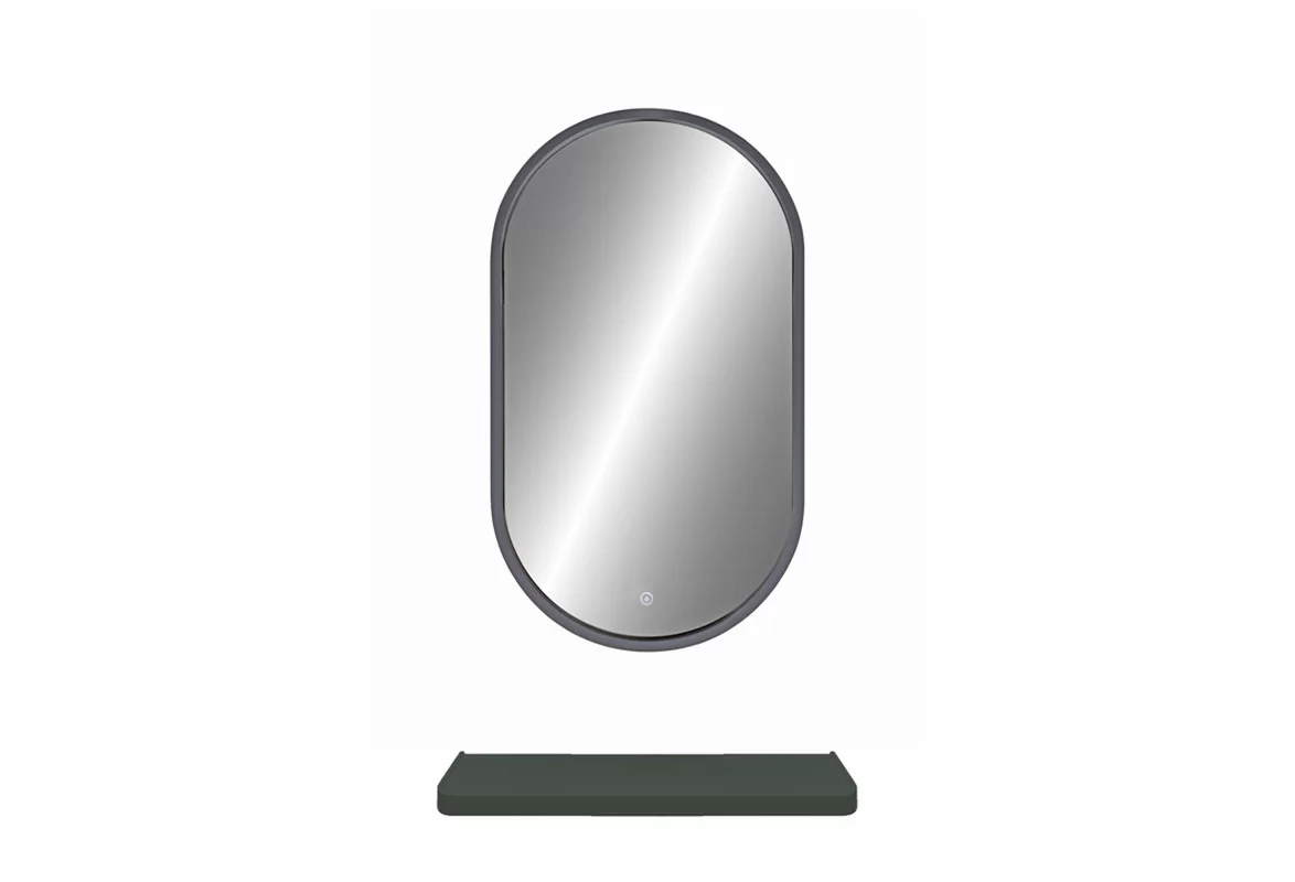 Приобрести continent зеркало с подсветкой prime gray 45х80 см, серое