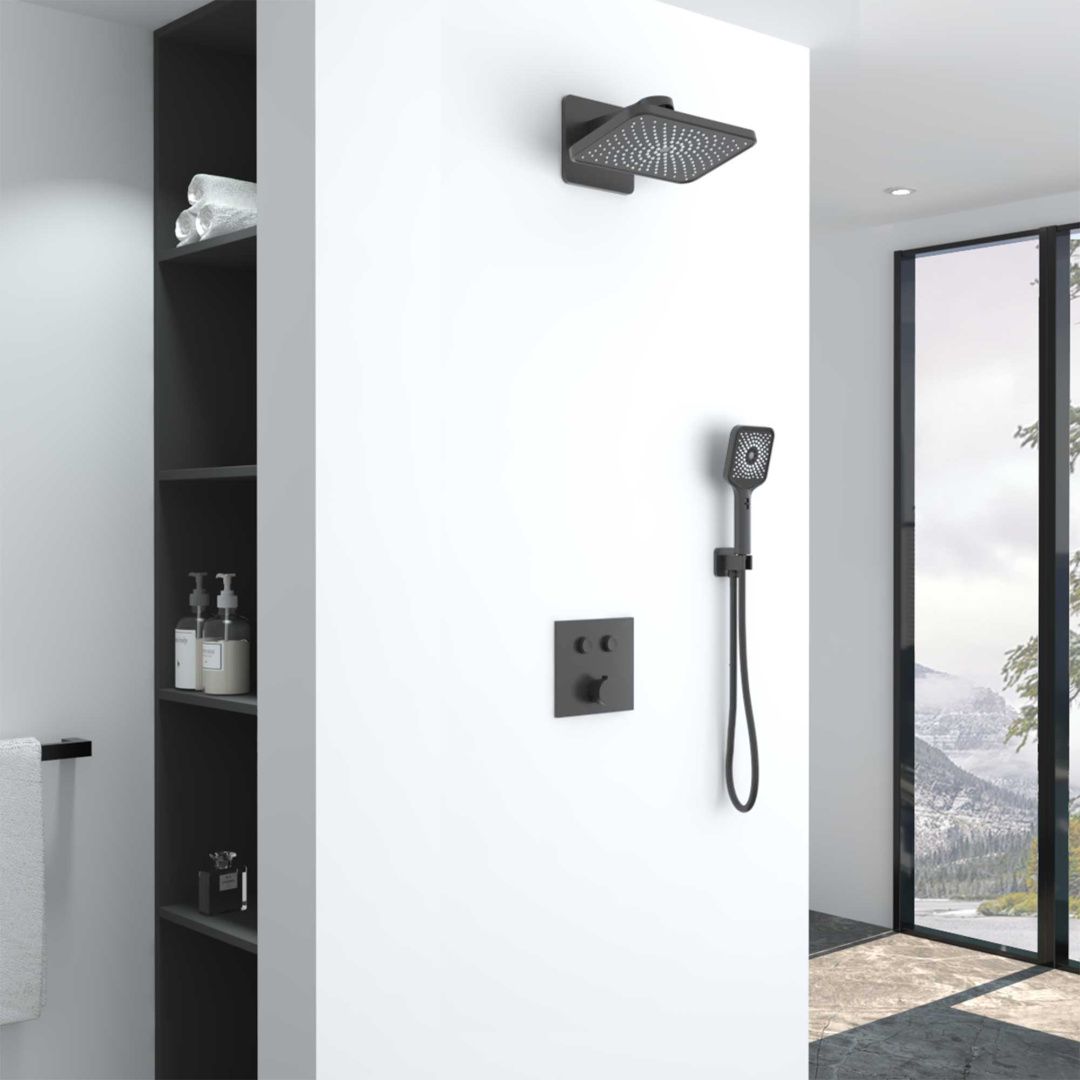 Приобрести vincea встраиваемая душевая система inspire, оружейная сталь vsfw-421i4gm