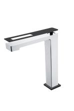 Boheme Смеситель для раковины Q, высокий, хром\черный 142-CRB