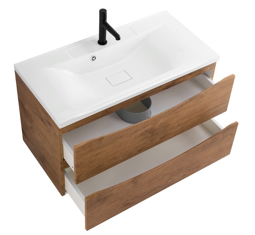 Приобрести тумба подвесная с раковиной belbagno marino-1000-2c-so-rn-p 100 см, rovere nature