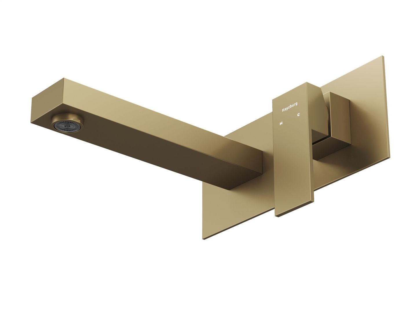 Приобрести hayzburg настенный смеситель для раковины, золото матовое hb-1003bg