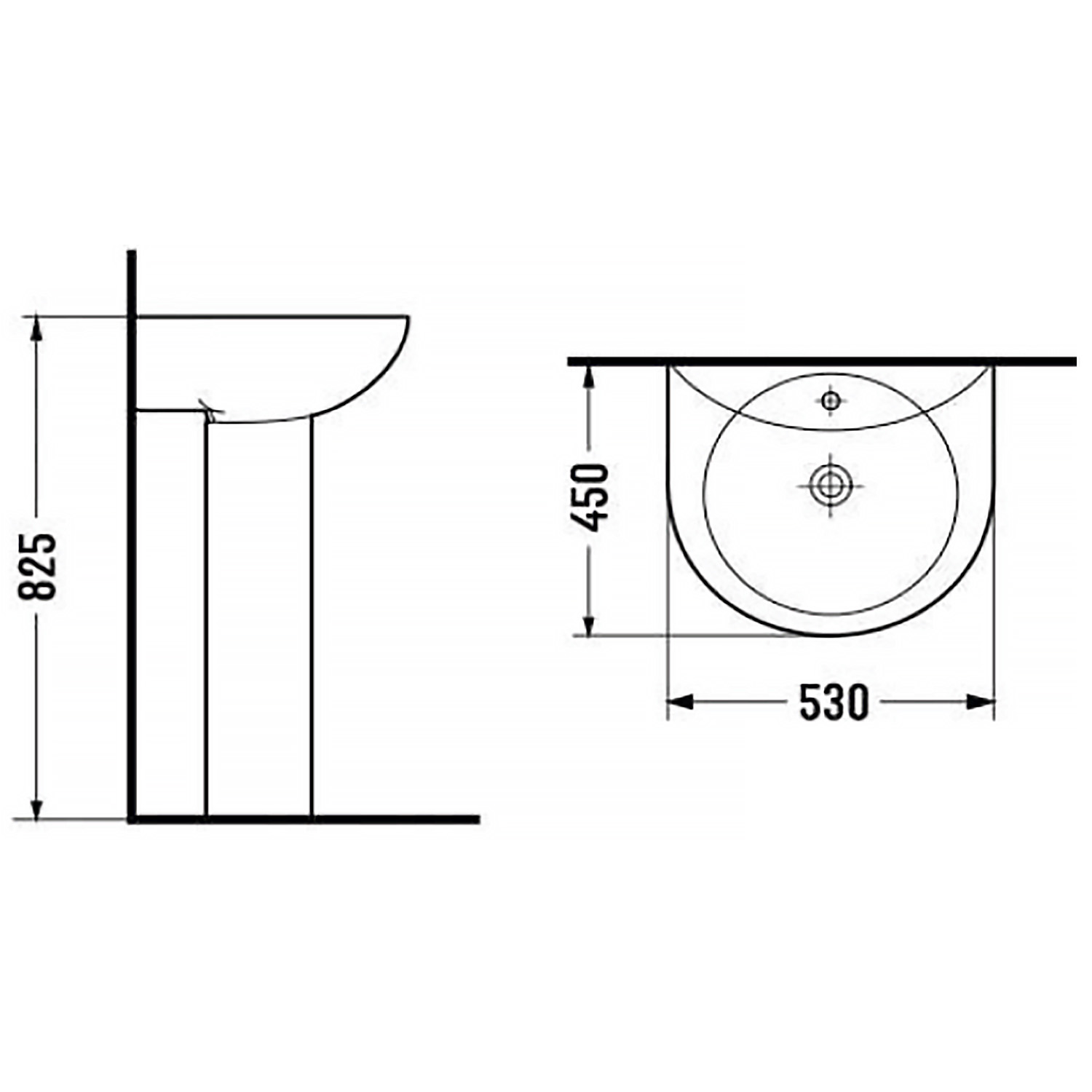 Приобрести loranto раковина с пьедесталом 530х450х825 . белая (cs-025)