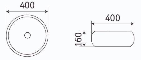 Приобрести раковина накладная ceramalux 40 см nc 5004bw