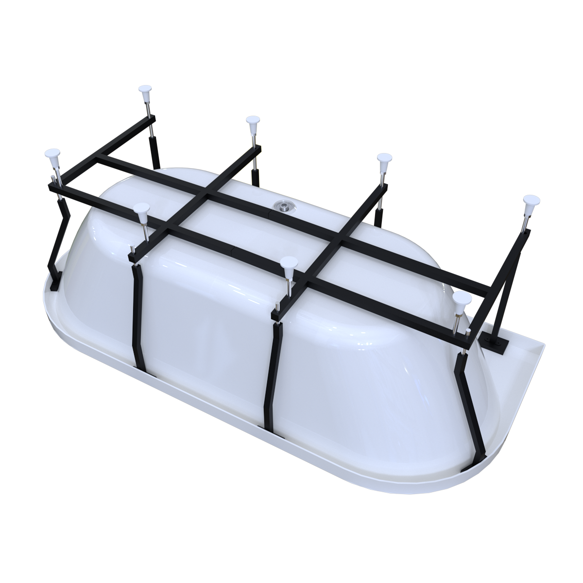 Приобрести акриловая ванна радомир вальс макси 180x80 см ( комплект каркас и слив )