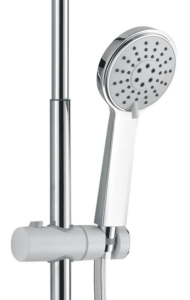 Приобрести душевая система azario с поворотным изливом, хром/белый
