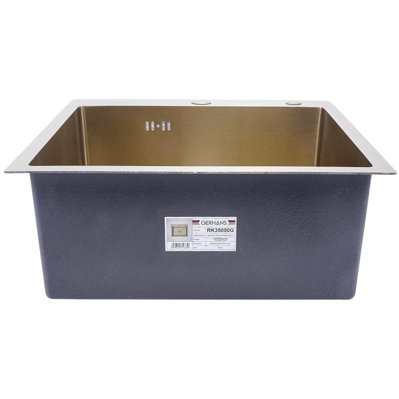 Приобрести gerhans кухонная мойка 50х50 см, золото