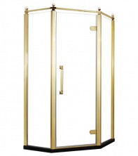 Душевое ограждение Azario Ontario AZ-NBB3231 90х90 см, золото\прозрачное