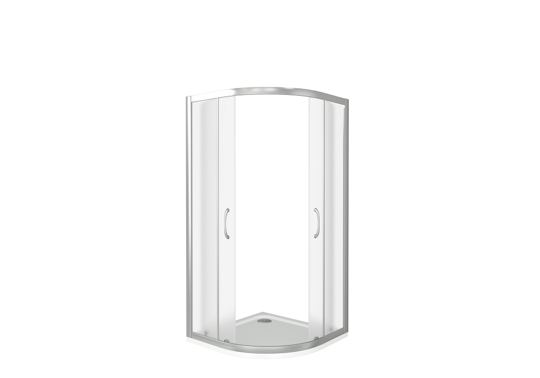 Приобрести ограждение душевое bas latte r-100-g-we 100х100 см (матовое стекло)