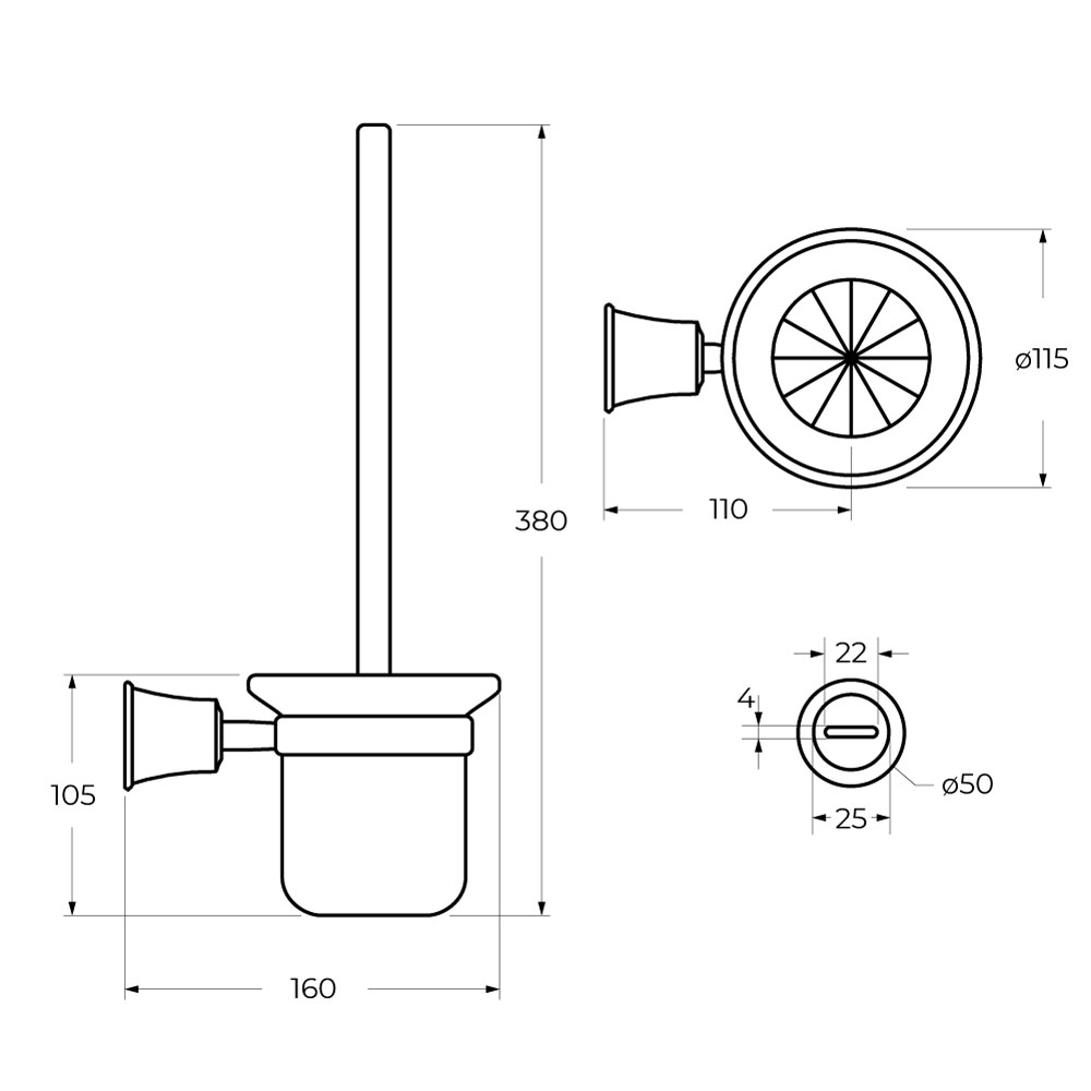 Приобрести cezares ёршик для унитаза liberty, подвесной, хром czr-f-8990