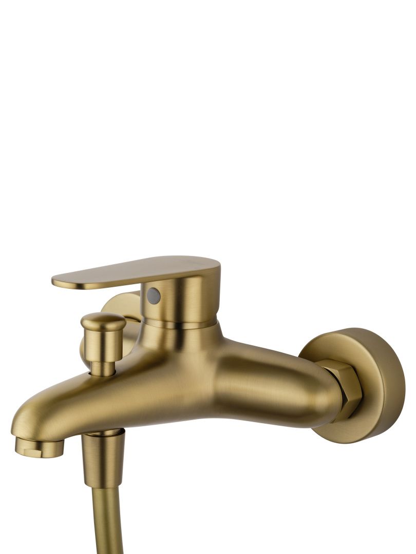 Приобрести смеситель для ванны с душем wonzon & woghand alfa, брашированное золото (ww-ae3204-bg)