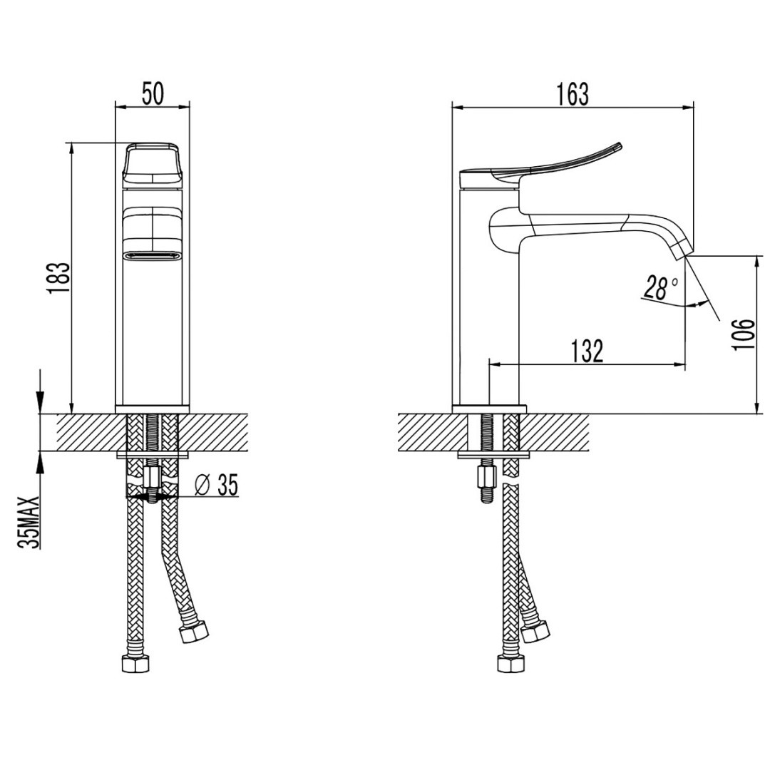 Приобрести смеситель для раковины azario ability черный az-vqr168331pa