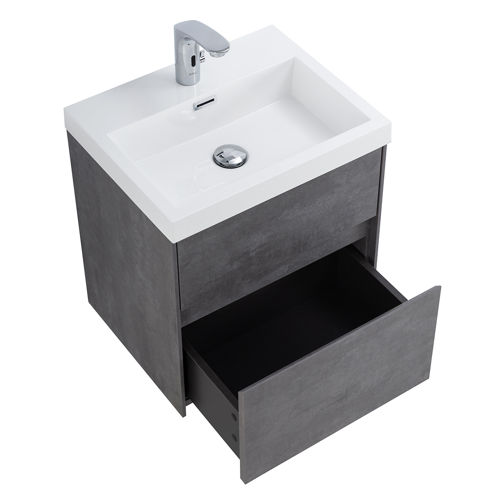 Приобрести belbagno тумба с раковиной pietra mini 50 см, подвесная 50as stucco cemento, белая раковина