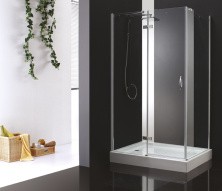 Cezares Душевое ограждение BERGAMO 120х100 см, хром BERGAMO-W-AH-1-120/100-C-Cr-L