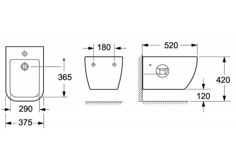 Приобрести подвесное биде belbagno genova bb1104bh