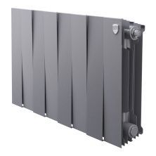 Royal Thermo Радиатор биметаллический Pianoforte 300 /Silver Satin ( серебристый ) - 8 секц.