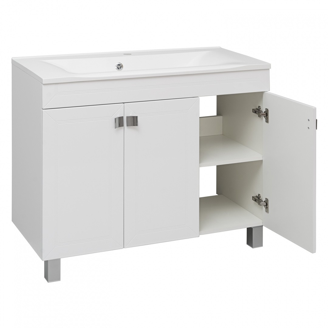 Приобрести aqua de marco тумба напольная с раковиной ostin 100см. 3 двери