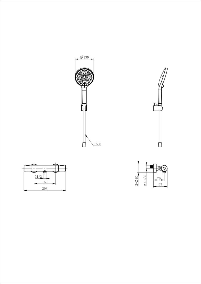 Приобрести смеситель для душа с термостатом wonzon & woghand inn1, белый матовый (ww-b3013-a-mw)