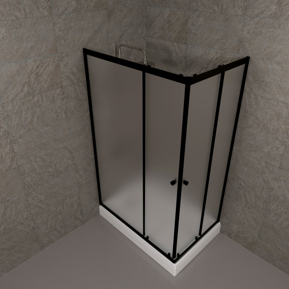 Приобрести triton душевое ограждение вента бв 120x80 см, черное щ0000054478