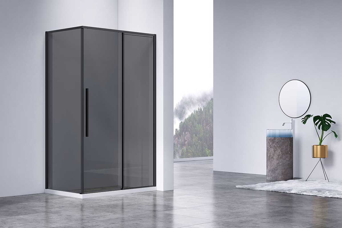 Приобрести vincea душевое ограждение slim-n 80х110 см, тонированное, черная vsr-4sn8011cgb