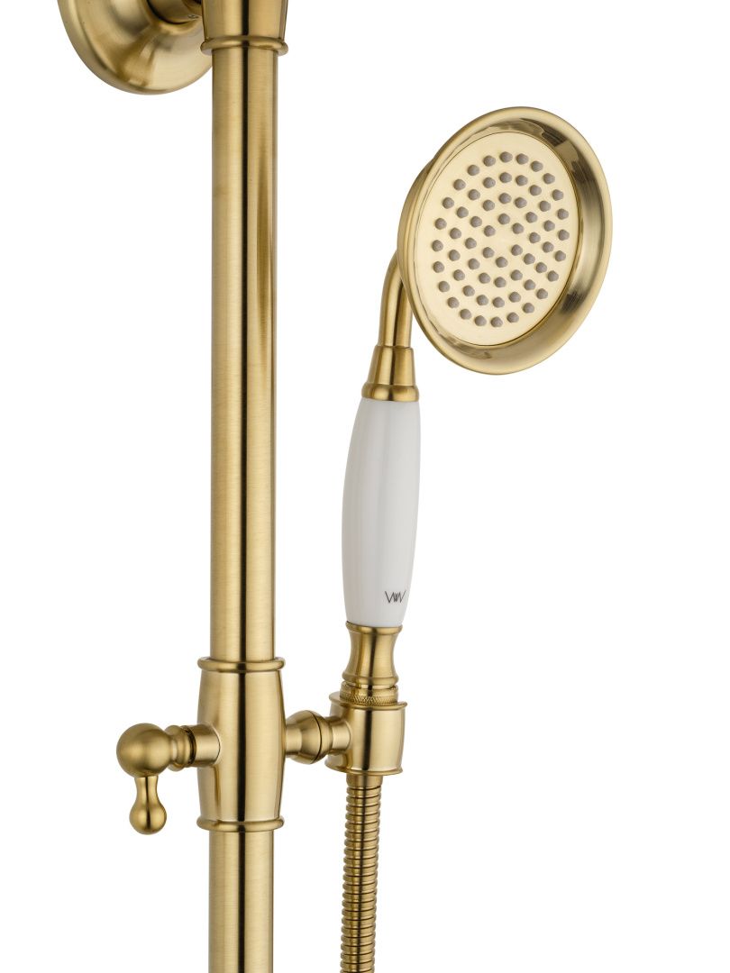 Приобрести душевая система wonzon & woghand retro, брашированное золото (ww-88739020-bg)