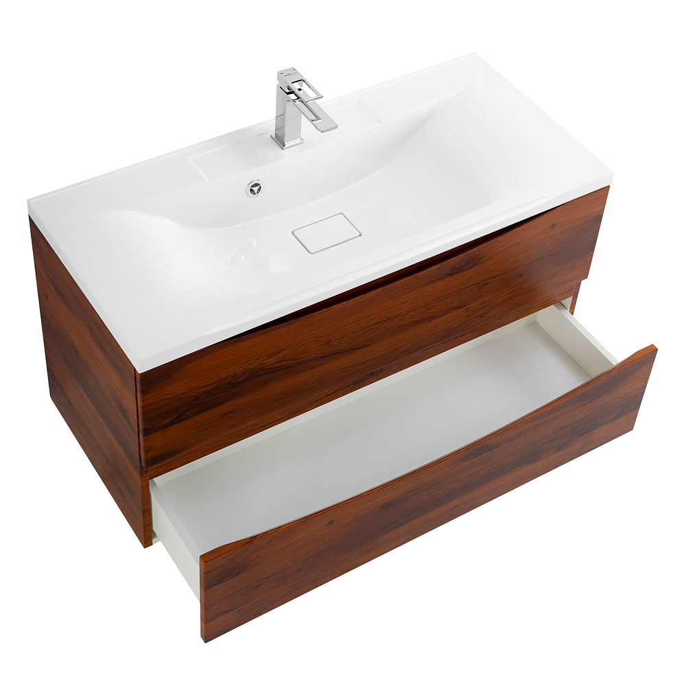 Приобрести belbagno тумба с раковиной marino 100 см, напольная rovere cillegio, белая раковина