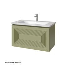 Caprigo Тумба с раковиной MODO Quarta 80 см, светло зеленая, эмаль 35713eml 4