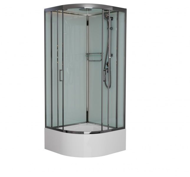 Приобрести frank душевая кабина f409/2 brilliant с высоким поддом, угловая