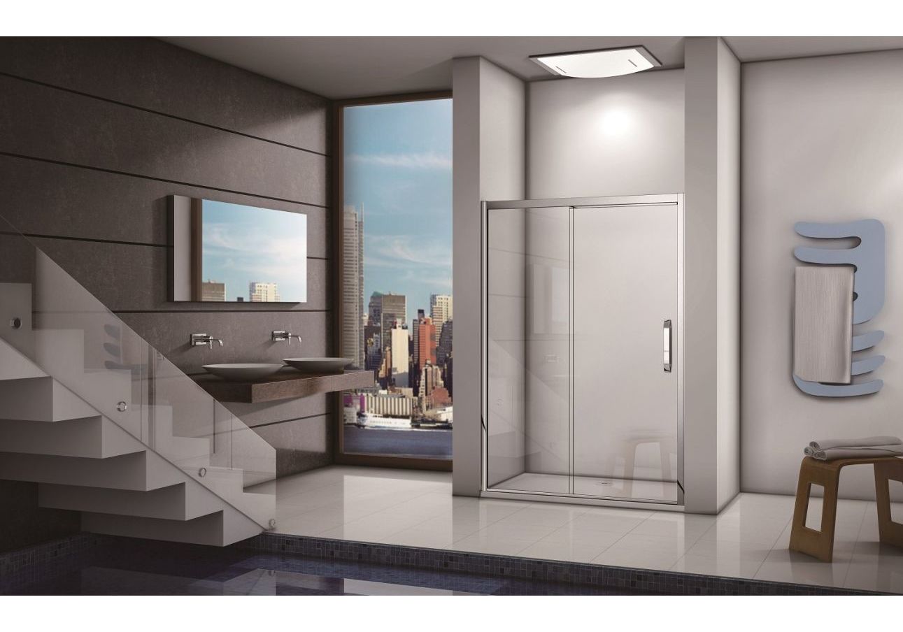 Приобрести дверь душевая bas antares wtw-140-c-ch 140 см