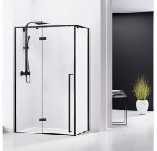 Душевое ограждение Sole Vog Black 90х120 см, прозрачное