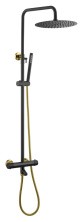 Boheme Душевая система c термостатом UNO Black Gold 468-T-BG