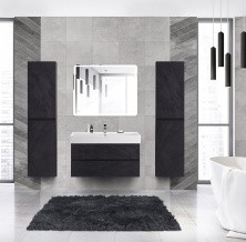Cezares Тумба подвесная с раковиной MOLVENO 46 100 см Nero, черная MOLVENO 46-100-2C-SO-NC