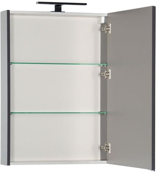 Приобрести aquanet зеркальный шкаф алвита 60 см, серый антрацит