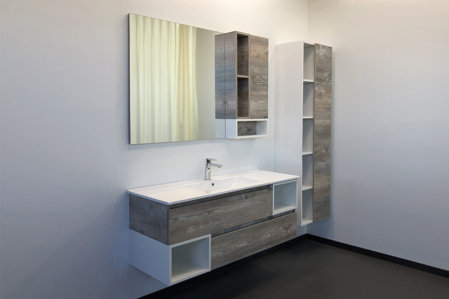 Приобрести сomforty зеркало-шкаф "турин-120" дуб бежевый