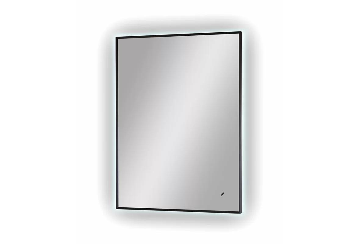 Приобрести continent зеркало с подсветкой meridian black 60х80 см, черное