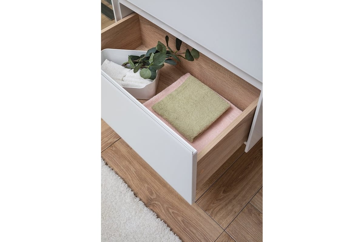 Приобрести aquanet тумба с раковиной гласс 100 см, белая