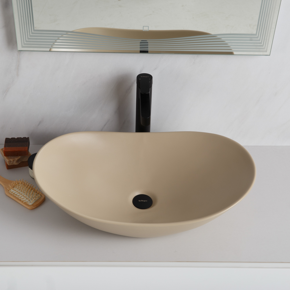 Приобрести belbagno накладная раковина 60х36 см, бежевый bb1404-h316