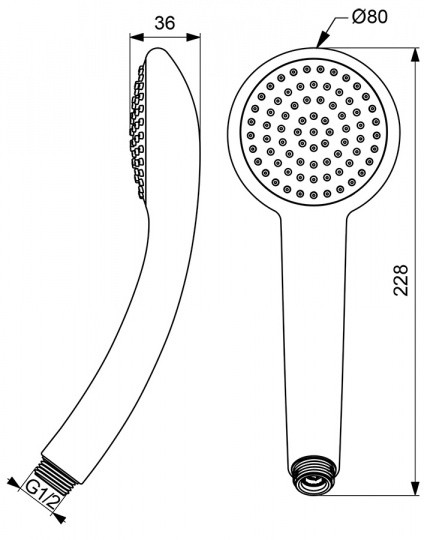 Приобрести душевая лейка vidima fresh 80 мм, хром s 1-функциональная ba205aa