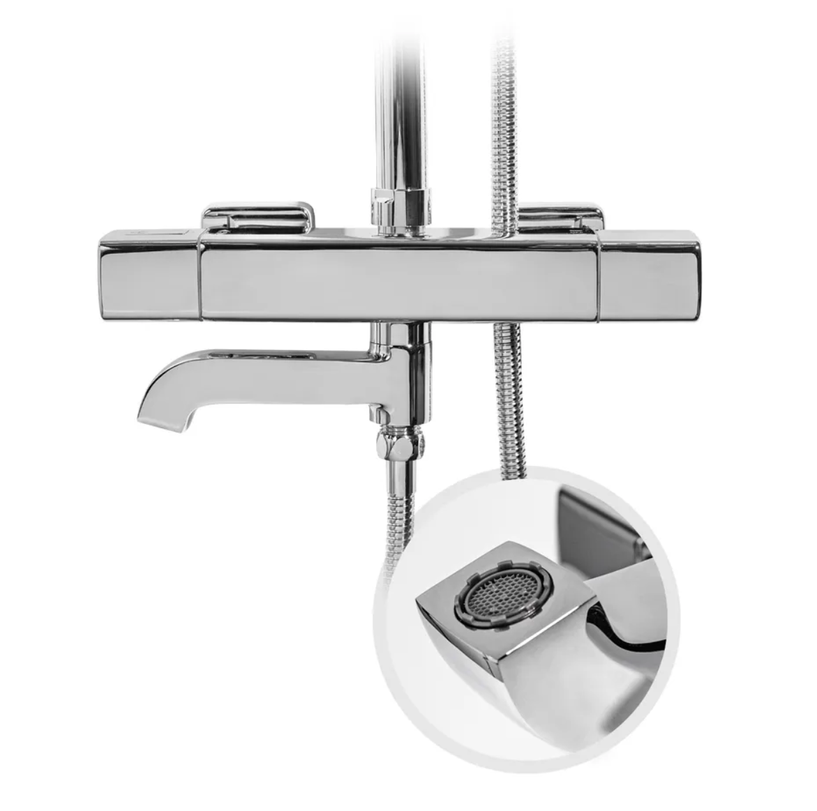 Приобрести grocenberg душевая система с термостатом, хром gb7005cr