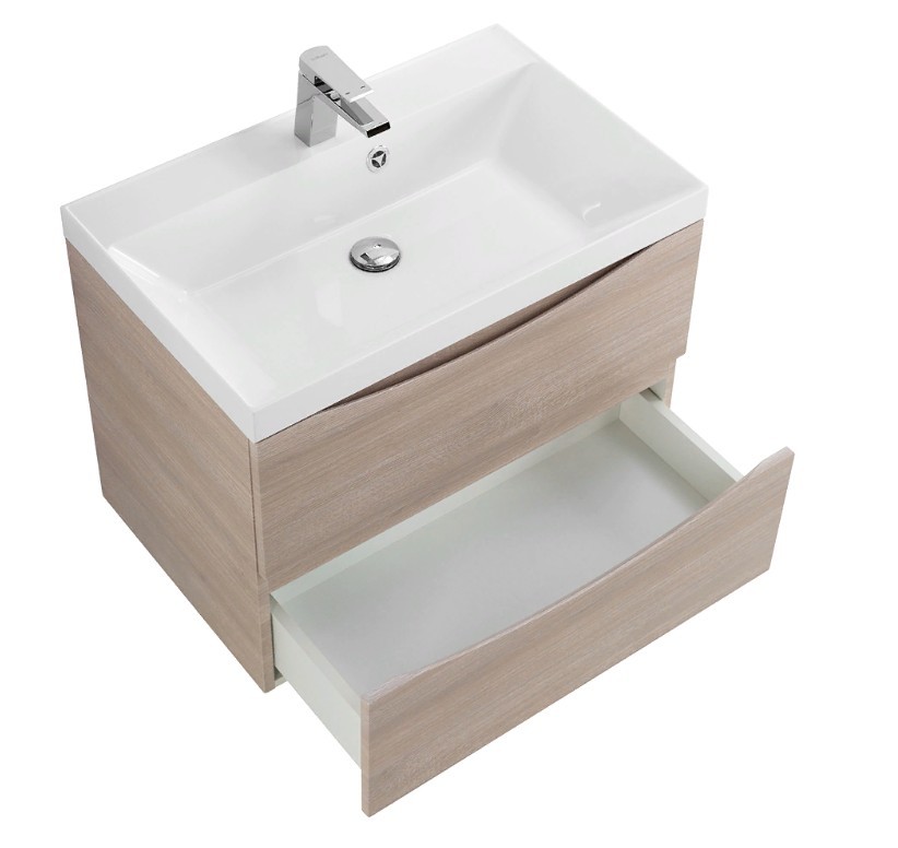 Приобрести тумба подвесная с раковиной belbagno marino-600-2c-so-rg-p 60 см, rovere grigio