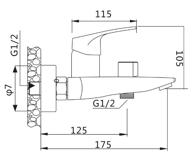 Приобрести смеситель для ванны vieir novelo с ручным душем, хром v204031